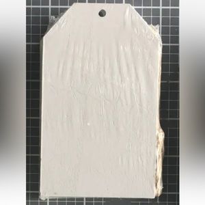 Chalk Couture “3x5” white wooden tag minis 1 pack contains 6 tags with string
